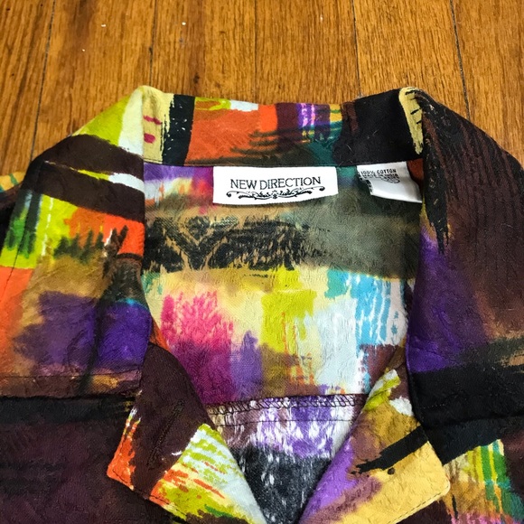 Vintage New Direction Women's XL Patchwork Jacket - Picture 4 of 8